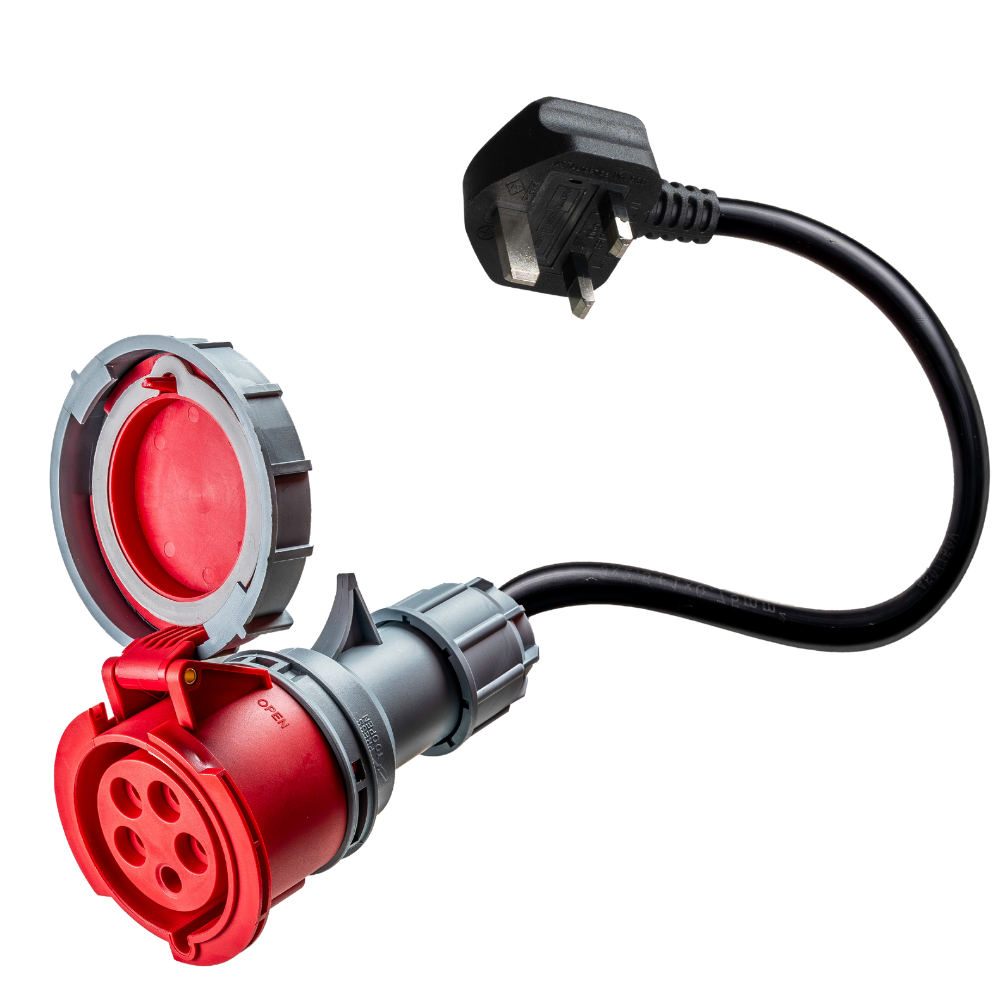 16A 5-pole to Type G for UK adapter