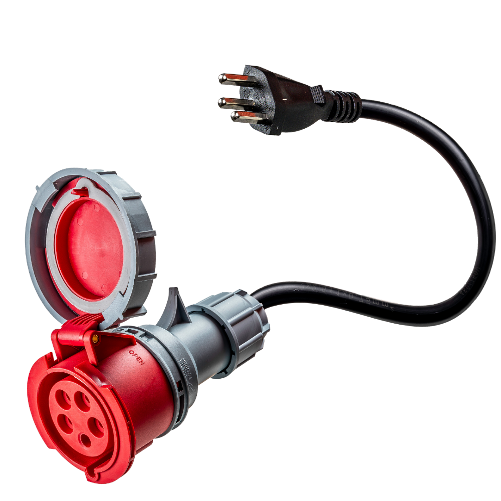 16A 5-pole to Type J for Switzerland adapter