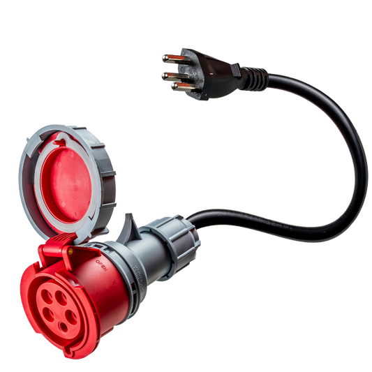 16A 5-pole to Type J for Switzerland adapter
