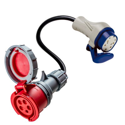 32A 5-pole commando to Type 3 adapter