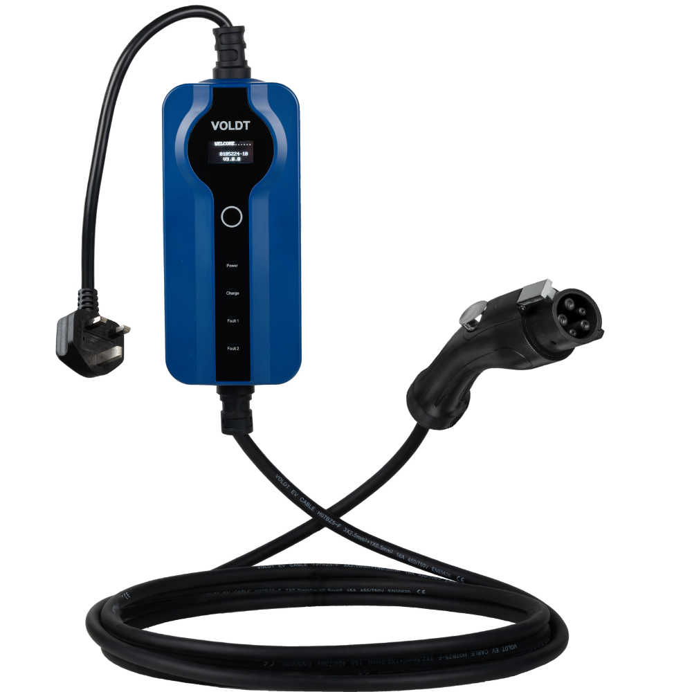 3 Pin - type 1 EV portable charger | Adjustable 8A - 13A | 2,8kW