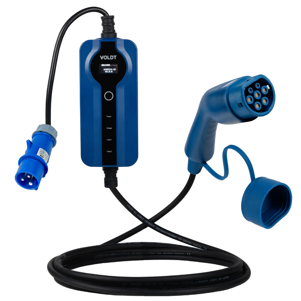 Voldt® Type 2 - 16A blue commando socket | 1 phase | Adjustable 8A ...