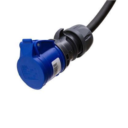 Adapter cable type 2 (charging station side) to 3-pole blue 32A commando socket