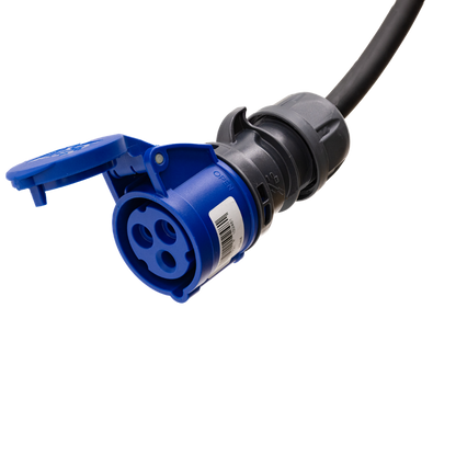 Adapter cable type 2 (charging station side) to 3-pole blue 32A commando socket