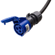 Adapter cable type 2 (charging station side) to 3-pole blue 32A commando socket