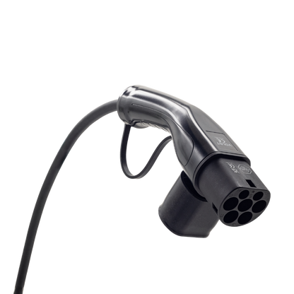 Adapter cable type 2 (charging station side) to 3-pole blue 32A commando socket