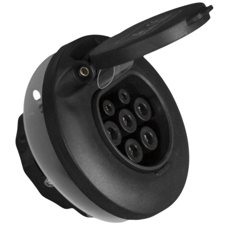 Type 2 socket for charging station | 1 phase | 16A/32A