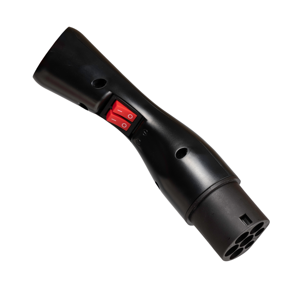 Adaptateur Type 2 Vers Prise Schuko Pour Voiture électrique - Charge AC Jusqu'à 3,5 KW, 16A - Rouge