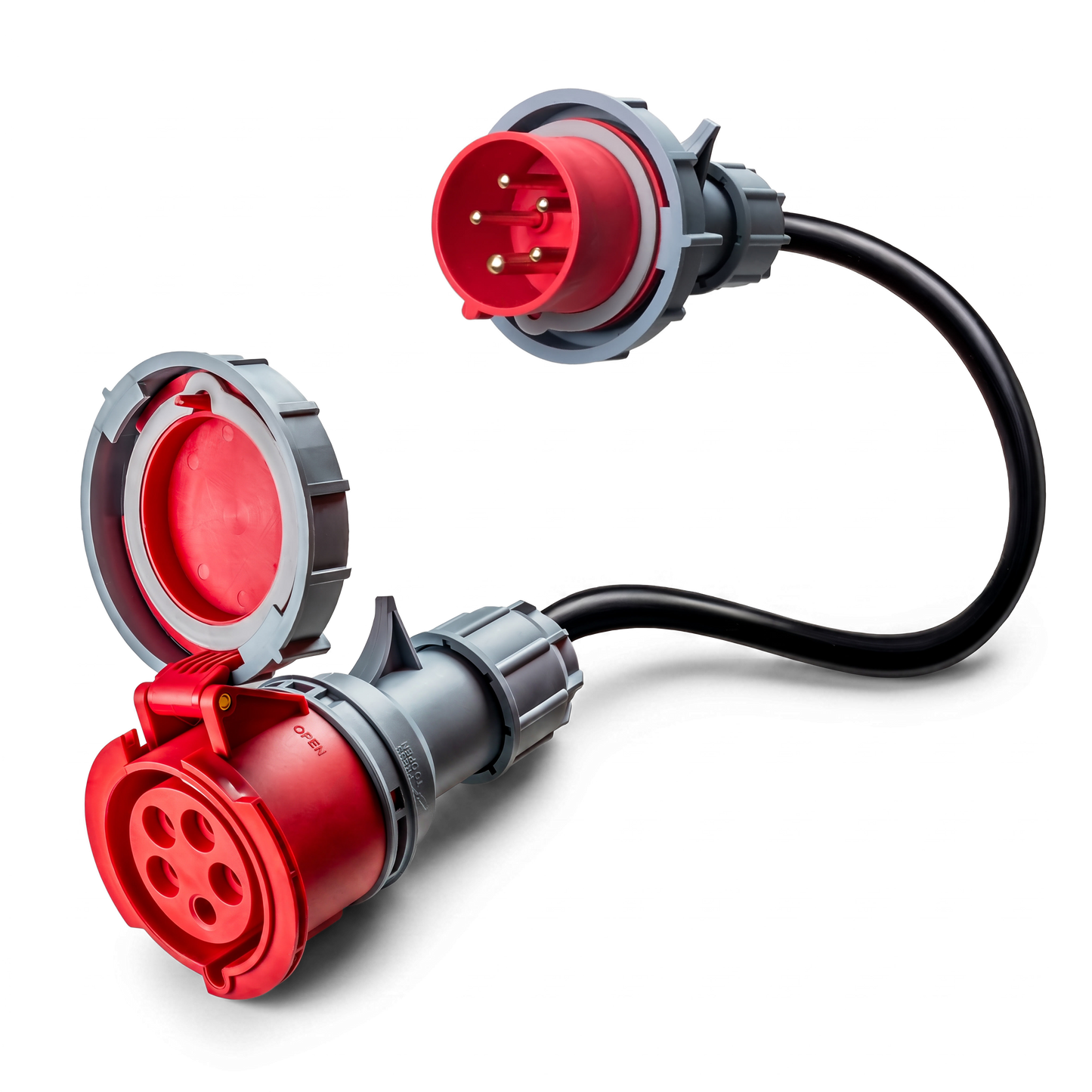 16A 5-pole to 32A 5-pole commando adapter
