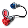 16A 5-pole to 16A 3-pole commando adapter