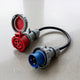 32A 5-pole commando to 16A 3-pole commando Adapter