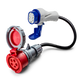 32A 5-pole commando to Type 3 adapter