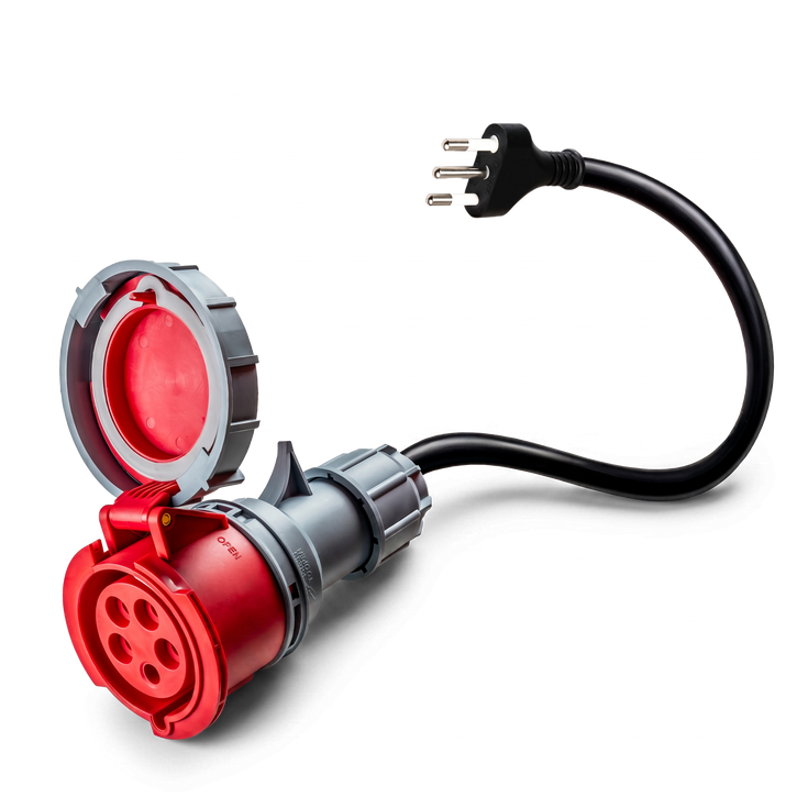 32A 5-pole commando to Type L Adapter for Italy