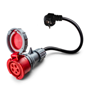 16A 5-pole to Schuko adapter