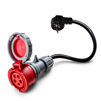 32A 5-pole commando to Schuko Adapter