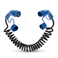 Type 2  | mode 3 | 16A | 11kW | coiled charging cable