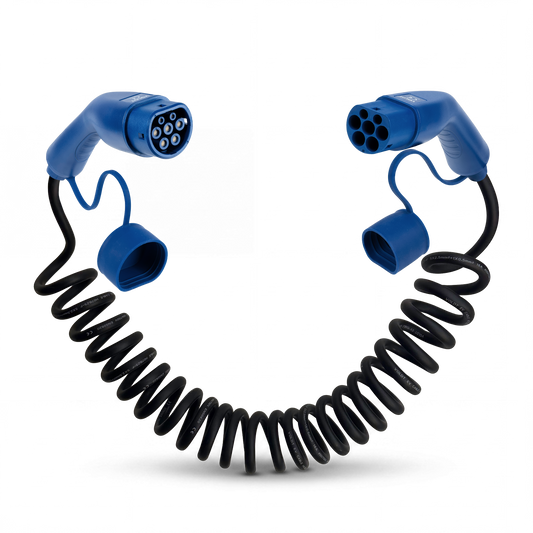 Type 2 | 1 phase | 16A | 3,7kW | coiled charging cable