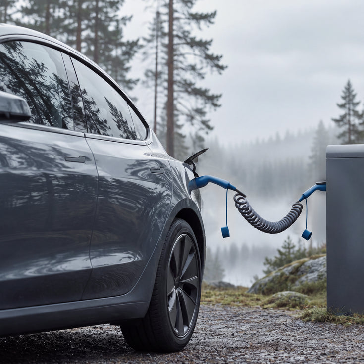 Type 2  | mode 3 | 32a | 22kW | coiled charging cable