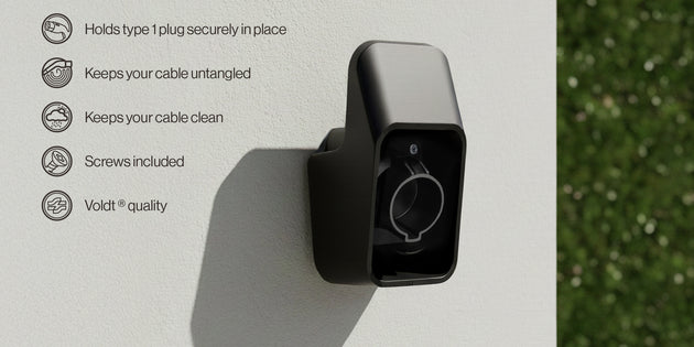 Plug holder for EV type 1 charging cable