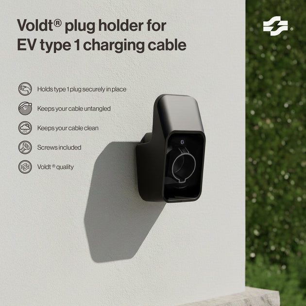 Plug holder for EV type 1 charging cable