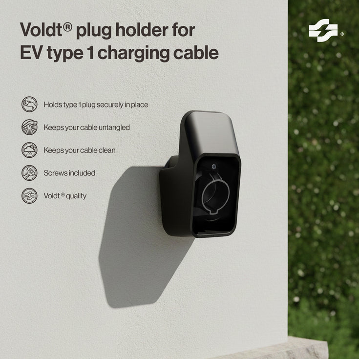Plug holder for EV type 1 charging cable