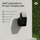 Plug holder for EV type 1 charging cable