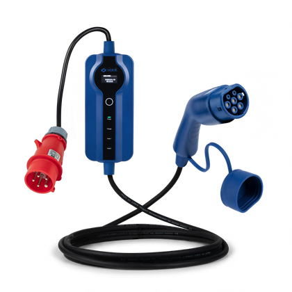 Voldt® Portable EV charger commando plug | 3 phase | 8A - 16A | 11kW + APP