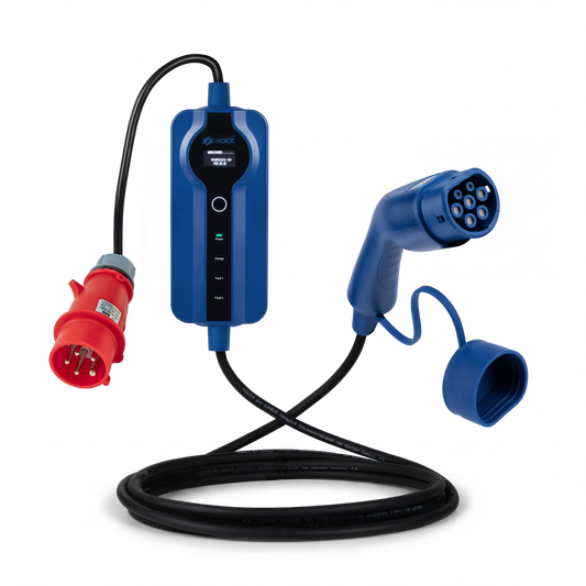 Voldt® Portable EV charger commando plug | 3 phase | 8A - 16A | 11kW + APP