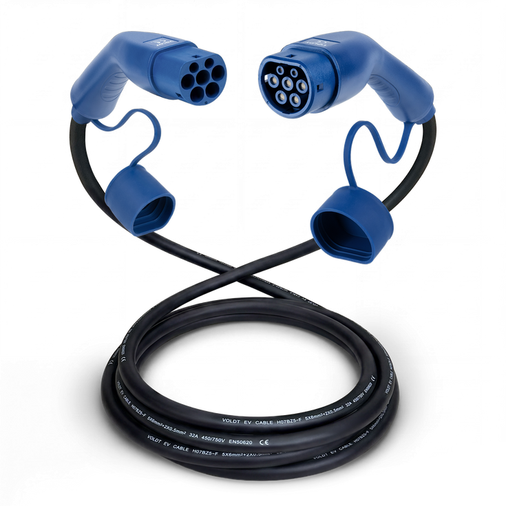 Type 2 | 1 phase | 32A | 7.4kW charging cable