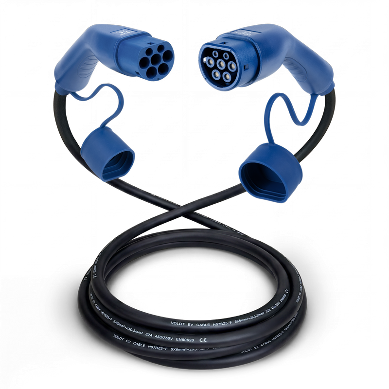 Type 2 | 1 phase | 32A | 7.4kW charging cable