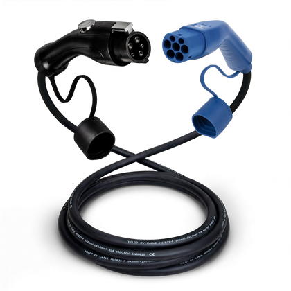 Type 1 - type 2 | 1 phase | 32a | 7.4kW charging cable